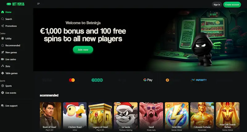 Betninja: Sportwetten und Casino ohne LUGAS – dreistufiger Willkommensbonus im Test
