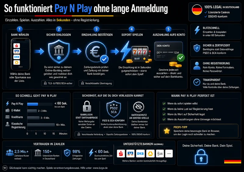 So funktioniert Pay N Play ohne lange Anmeldung
